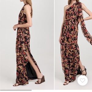 Prabal Gurung Multicolor One-Shoulder Gown